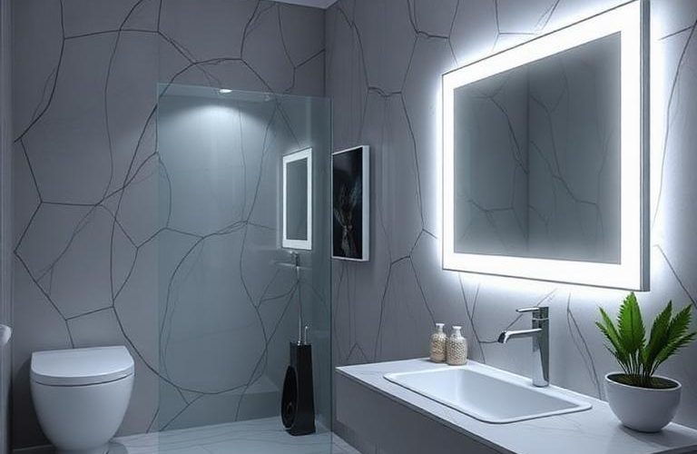 Spatial Enhancement and Aesthetic Value for lighted bathroom mirrors