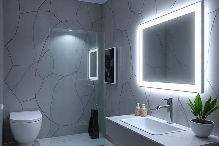 Spatial Enhancement and Aesthetic Value for lighted bathroom mirrors
