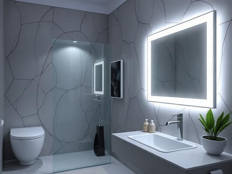 Spatial Enhancement and Aesthetic Value for lighted bathroom mirrors