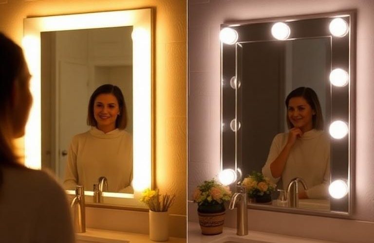 Understanding the 6 Difference Between Front Lit and Backlit Mirrors