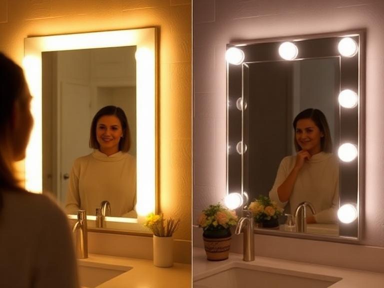Understanding the 6 Difference Between Front Lit and Backlit Mirrors