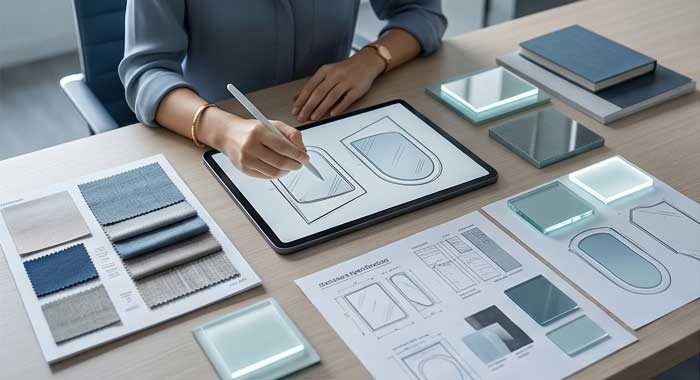 oem-odm-LED-bathroom-mirror-drawing-design